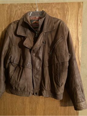 Midway invasion force, vintage leather bomber jacket